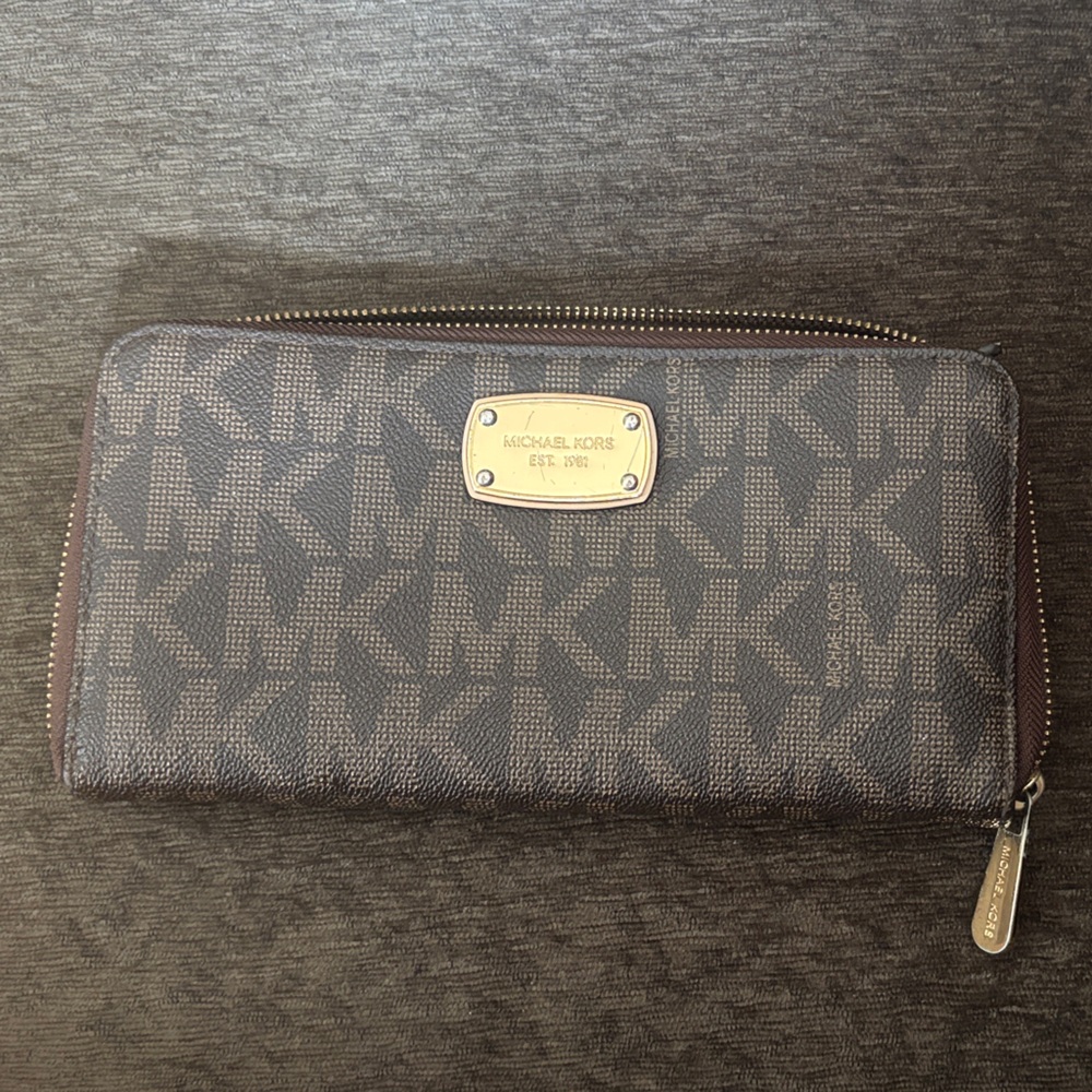 Michael Kors Dark Brown Logo Wallet